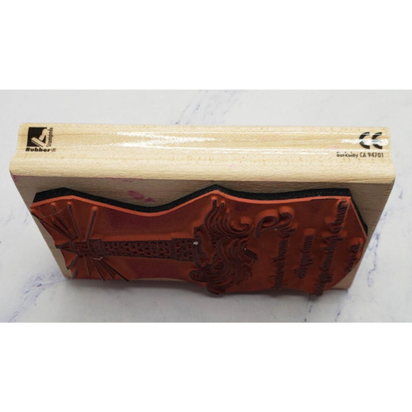 Religious Light House Rubber Stampede Wood Stamp Thy Word is a Lamp Psalms - Picture 5 of 7